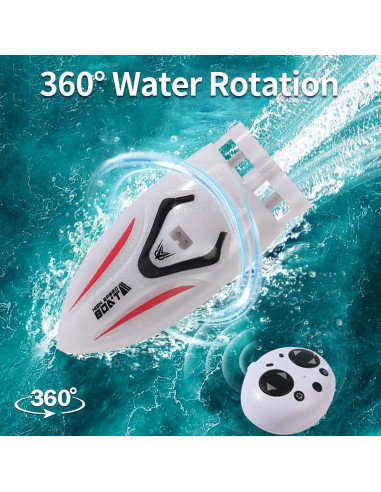 Mini Barco RC Impermeable Velasko 7,11x3,05cm Control Remoto