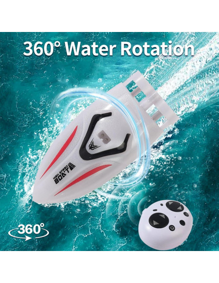 Mini Barco RC Impermeable Velasko 7,11x3,05cm Control Remoto
