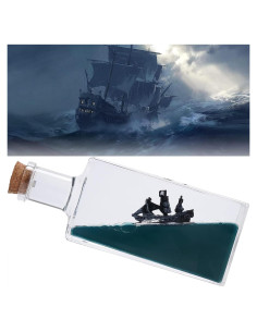 Barco Pirata Inhundible Genérico en Botella 14.6x5.4 cm