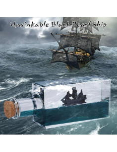 Barco Pirata Inhundible Genérico en Botella 14.6x5.4 cm 2