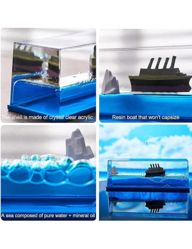 Botella de Deriva Barco Crucero Chilifuli 14 cm Decoración