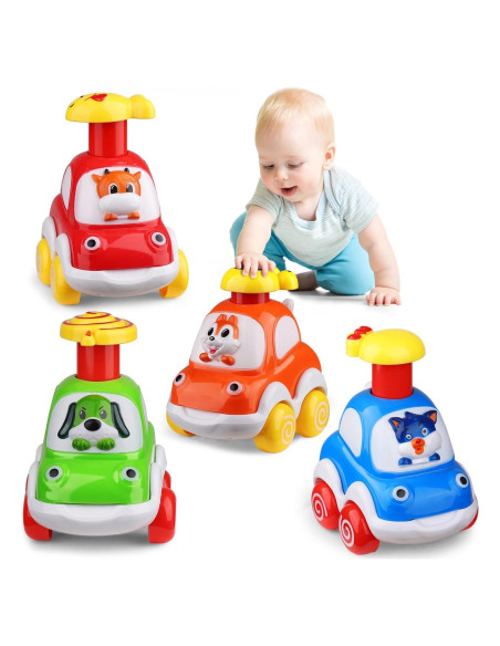 ALASOU Juguetes de Coche de Animales para Niños 1-2 Años