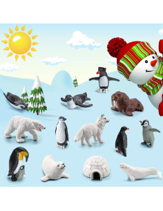 26 Piezas Figuras Animales Árticos SCAHOW - Juguetes Educativos 2