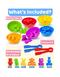 Juguete Montessori Contando Animales Oomloid 3-5 Años 2