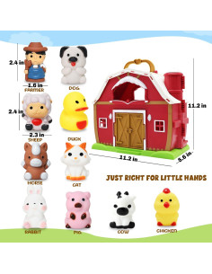 Granja de Juguete Kimicare con Marionetas de Dedos 10 Piezas 2