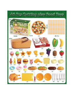 Set de Comida de Juego Eohemeral 80 Piezas con Cesta 2
