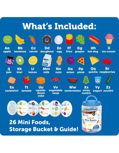 Alimentos Mini A a Z Learning Resources - Juguetes Educativos