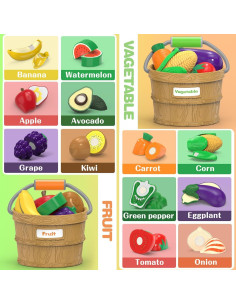 Conjunto de Comida Falsa MOEAWS 29 Piezas Juguete Educativo 2