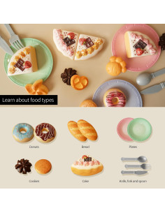 GILOBABY Set de Comida de Juguete 34 Pcs para Niños 3+ 2