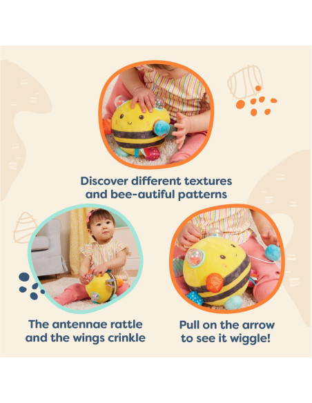 Juguete Sensorial Abeja de Felpa B. Baby 19x17x15cm