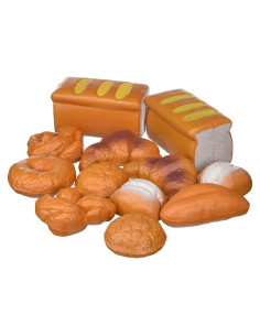 Juego de 12 Piezas de Pan Falso Liberty Imports - Alimentos de Juguete