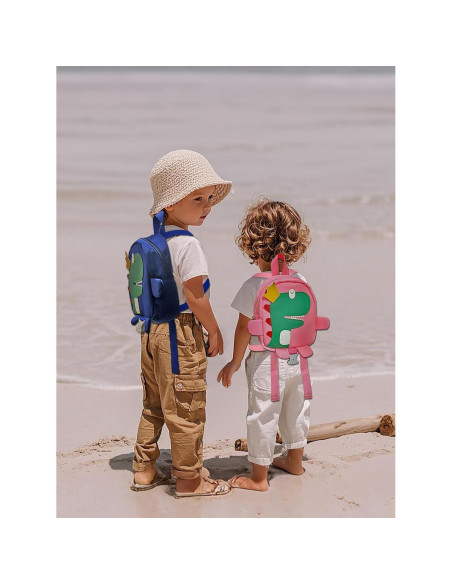 Arnés de Seguridad para Niños 3 en 1 con Mochila Dinosaurio Rosa