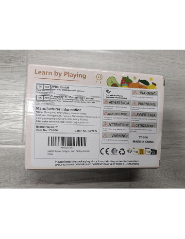 HERSITY Juego de Comida de Madera Frutas y Verduras 18+ Meses