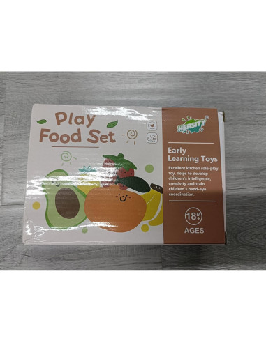 HERSITY Juego de Comida de Madera Frutas y Verduras 18+ Meses