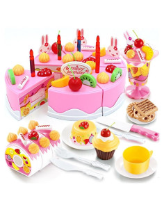 Juego de Comida de Cumpleaños Valesan 75 Piezas Juguete de Cocina