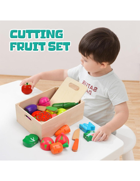 Comida de Juguete de Madera Kauxea 32PCS Frutas y Verduras