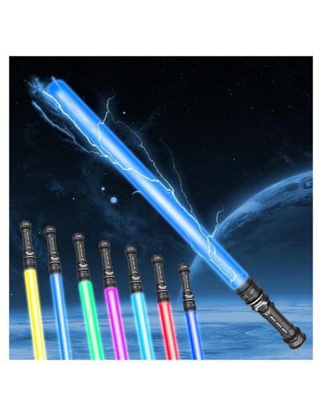 2 Espadas LED Retráctiles Yuhui 7 Colores 40-143 cm