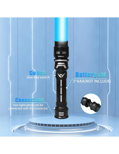 2 Espadas LED Retráctiles Yuhui 7 Colores 40-143 cm