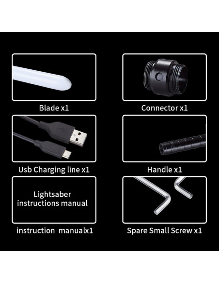 Sable de Luz Dueling S OUJCEN 15 Colores RGB Mango Metal 56cm