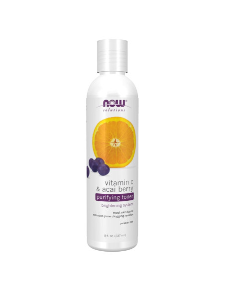 Tónico Purificante NOW Solutions Vitamina C y Acai 236.6 ml