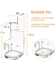 Soporte de Pared Cosmos para Sable de Luz Acrílico 2 Pcs 2