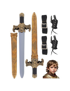 Espadas de Plástico para Niños con Fundas Doradas - 57.79 cm