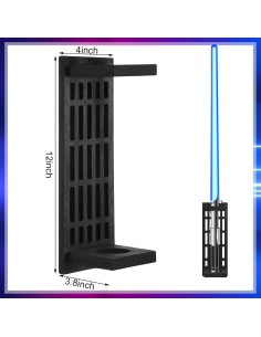 Soporte de Pared para Espadas de Luz CroBlissful Negro 2