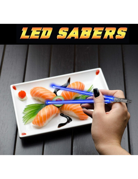 Palillos de Sable de Luz LED Led Sabers Azul 26 cm 2 pares