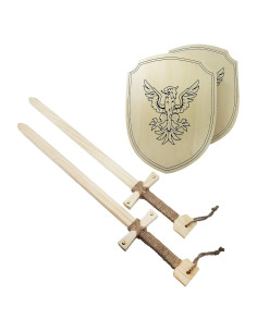Conjunto Espada y Escudo de Madera para Niños - Fénix