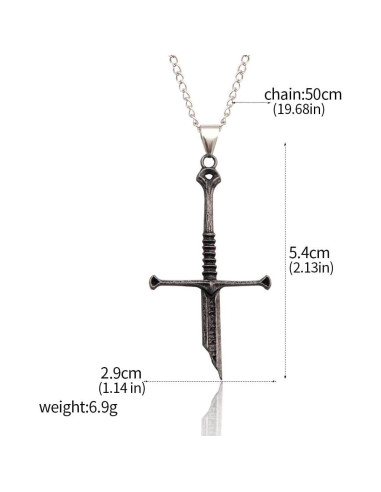 Collar Espada Rota Narsil LOTR - Accesorios Góticos