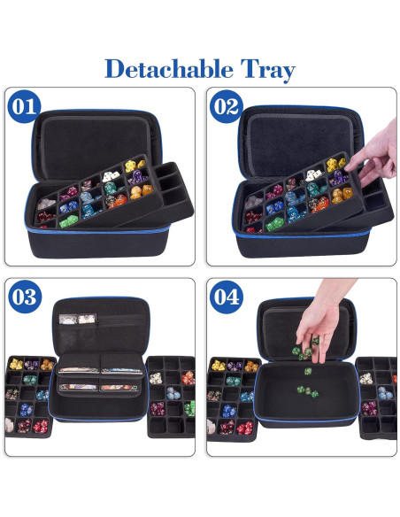 Caja de Almacenamiento de Dados SIQUK Azul Gran Capacidad