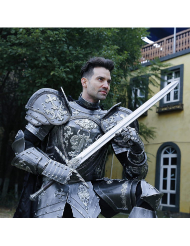 Espada Grande Medieval LOOYAR 47.2" PU Cruzado Caballero