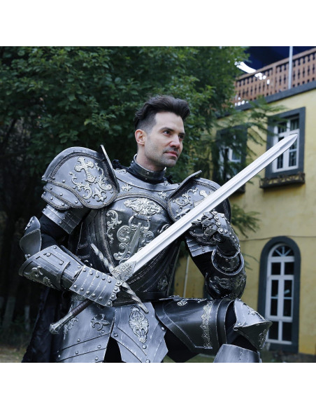 Espada Grande Medieval LOOYAR 47.2" PU Cruzado Caballero