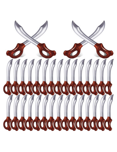 35 Espadas Pirata Inflables ZAUGONTW para Fiesta de Halloween