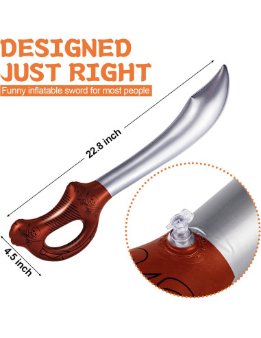 35 Espadas Pirata Inflables ZAUGONTW para Fiesta de Halloween