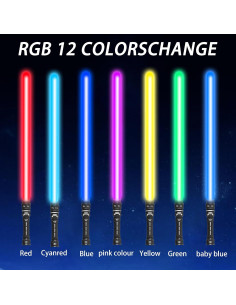 Espadas de Luz Duales WQ 2 en 1 con Sonido y Luz LED 2