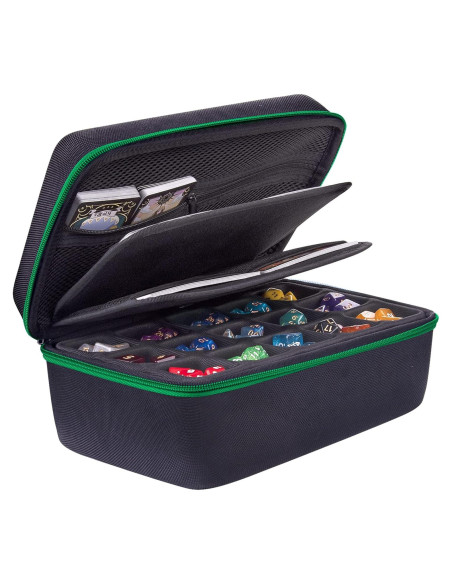 Caja de Almacenamiento de Dados SIQUK Verde Doble Bandeja