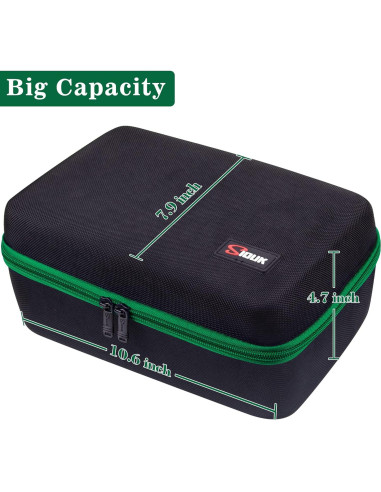 Caja de Almacenamiento de Dados SIQUK Verde Doble Bandeja