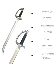 Espada Cutlass Pirata de Espuma QUEQUAQUI 76,2 cm 2