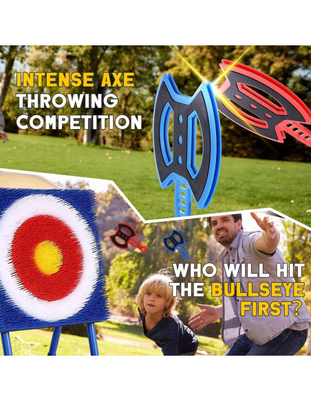 Conjunto de 8 Hachas de Lanzamiento Sidske - Colorido y Seguro