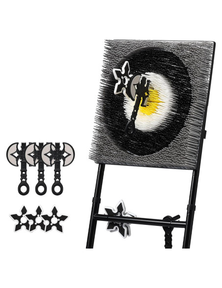 Juego de Lanzamiento de Hachas A11N | Metal Resistente, 6 Hachas