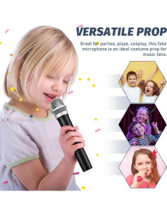 Micrófono Falso de Plástico JOINPAYA 24.20 cm para Niños 2