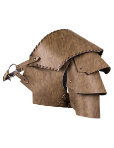 Armadura Medieval de Cuero Sintético Marrón para LARP