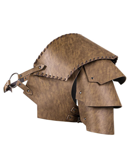 Armadura Medieval de Cuero Sintético Marrón para LARP