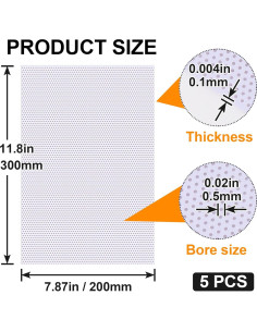 5 Hojas Malla de Ojos Fursuit Pndeyo Blanca 300x200mm 2