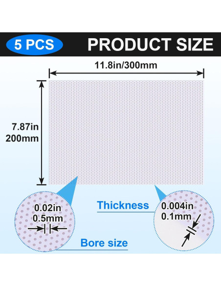 PAGOW Malla de Ojos de Fursuit Blanca 5 Hojas 30x20 cm