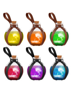 Botellas de Poción Patelai 6 Pcs con Cinturón de Cuero Sintético