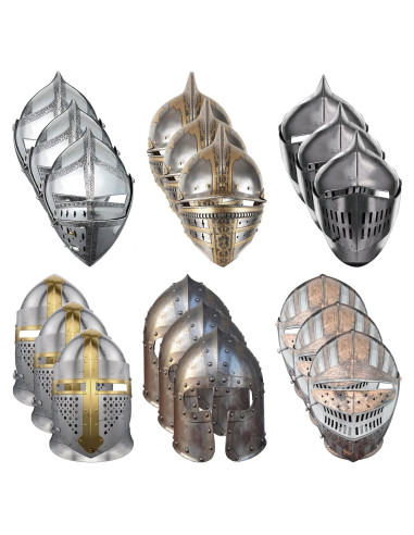 18 Máscaras de Caballero Medieval Zhanmai para Fiesta y Cosplay