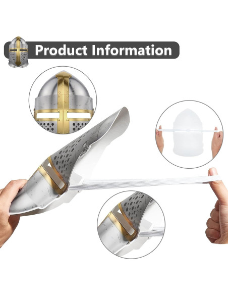 18 Máscaras de Caballero Medieval Zhanmai para Fiesta y Cosplay