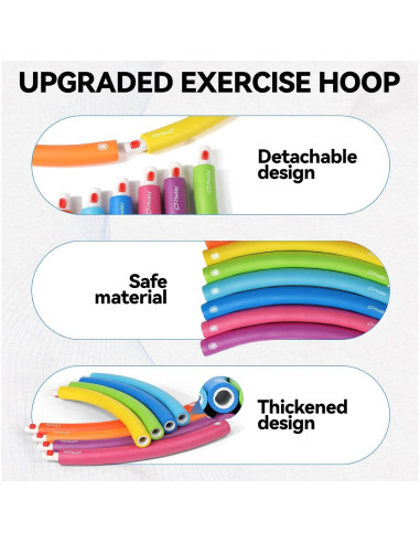 Aro de Ejercicio Ajustable Phobby HOOP V2 1kg Multicolor